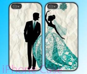 custom iPhone 4 case Couple love case Get Married iPhone 