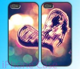 custom iPhone 4 case Couple love case Heart In The Air 