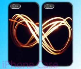 custom iPhone 4 case Couple love case Infinity Symbol 
