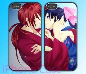 custom iPhone 4 case Couple love case Kenshin Himura Samurai X 