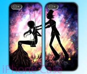 custom iPhone 4 case Couple love case Love Swing 