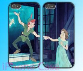 custom iPhone 4 case Couple love case Peter Pan and Wendy 