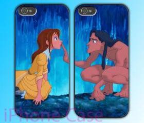 custom iPhone 4 case Couple love case Tarzan And Jane 
